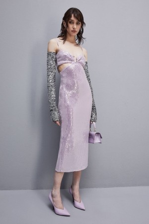 Patrizia Pepe Essential All-over Sleeveless Sequined Dress Rosas | PAES-78532