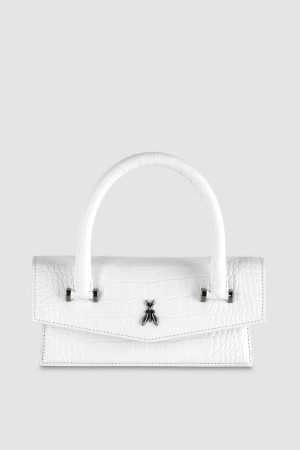 Patrizia Pepe Fly Bamby Croco Blancos | MWDI-53970