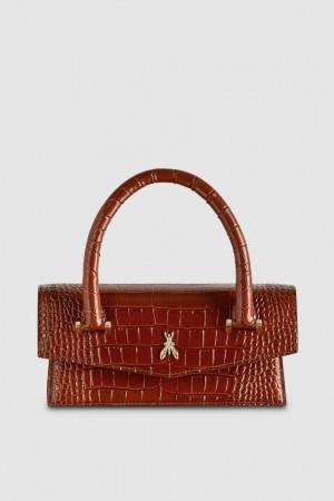 Patrizia Pepe Fly Bamby Croco Marrom | RSPM-03467