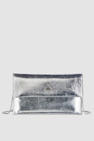 Patrizia Pepe Fly Ceremony Clutch Plateados | MGPW-49638