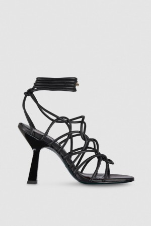 Patrizia Pepe Heeled Ankle Sandals Negros | KSHY-31896