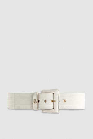 Patrizia Pepe High Waist Fabric Belt Grises | IHJN-81654