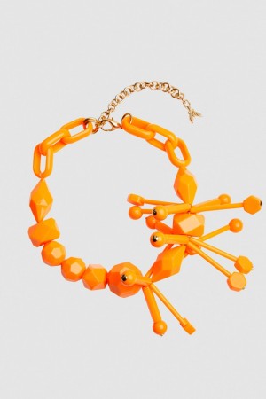 Patrizia Pepe Necklace With Techno Pop Fly Appliqué Naranjas | GQKY-09726