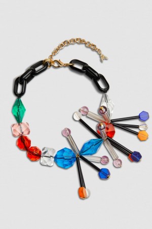 Patrizia Pepe Necklace With Techno Pop Fly Appliqué Multicolor | THYP-18306
