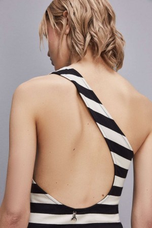 Patrizia Pepe One-shoulder Slim Dress In Cotton Jersey Blancos | SIRP-60581