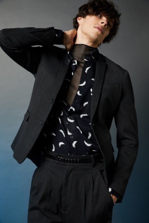 Patrizia Pepe Patterned Shirt With Breast Pocket Negros | YJLE-24039