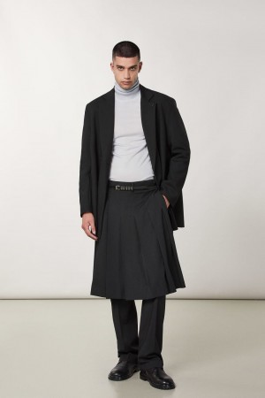 Patrizia Pepe Pleated Canvas Skirt Negros | VUKX-69573