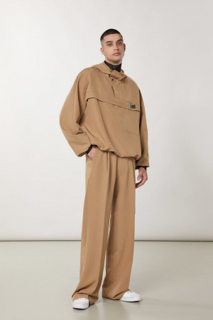 Patrizia Pepe Regular Fit Soft Pants Beige | VLST-35029