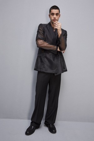 Patrizia Pepe Straight Double-breasted Unlined Jacket Negros | FDWQ-26410